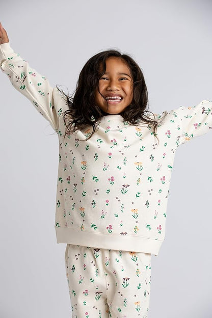 monica + andy Sporty Sweatsuit, 100% Organic Cotton Clothes for Boys & Girls, Outfit Sizes For Kids, Toddler & Infant