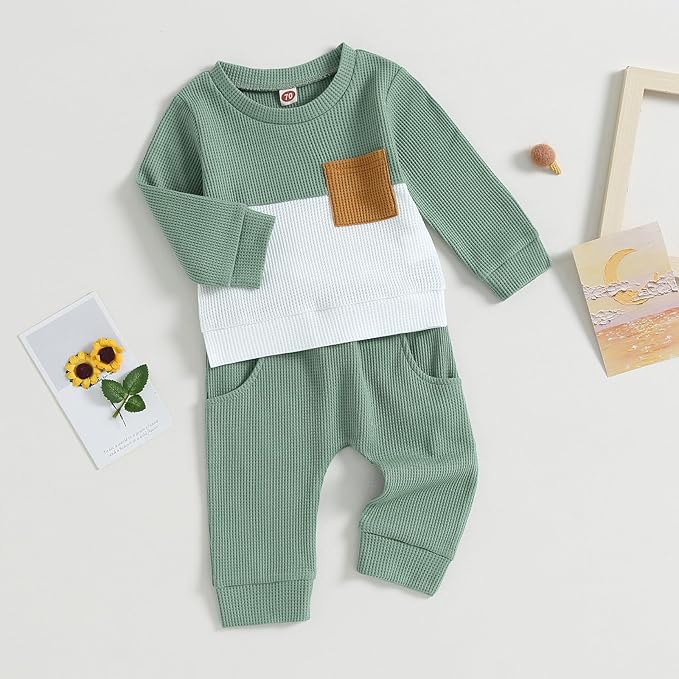 CIYCUIT Toddler Baby Boy Clothes Long Sleeve Sweatshirt Pants Set Fall Winter Outfits