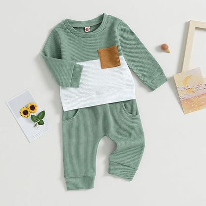 CIYCUIT Toddler Baby Boy Clothes Long Sleeve Sweatshirt Pants Set Fall Winter Outfits