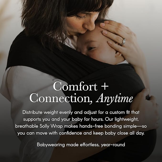 Solly Baby Wrap, Buttery-Soft Baby Carrier Newborn to Toddler 8-25 Lbs., Lightweight & Hands-Free Infant Sling Wrap, Breathable Carrier, Baby Wearing & Postpartum Essential, New Mom Gift, Ballet