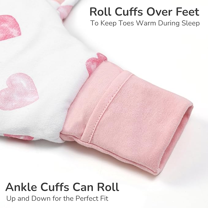 Mama Cheetah Toddler Sleep Sack with Feet, 1.0 TOG Organic Cotton Baby Wearable Blankets with Legs, Baby Sleeping Bag for Walkers, Early Walker 6-18 Month