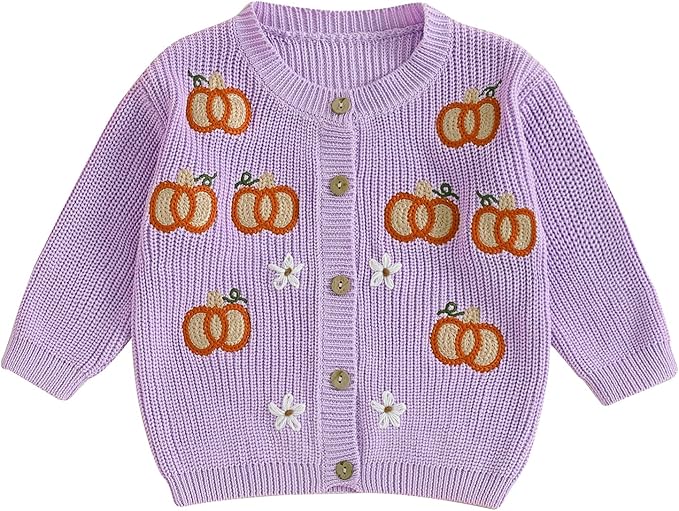 Baby Girl Cardigan Sweater Long Sleeve Button Up Knit Sweatshirt Jacket Toddler Baby Girl Fall Outfits