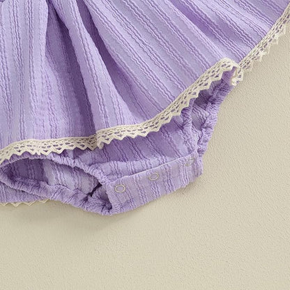 Newborn Baby Girl Bodysuit Sleeveless Halter Frill Romper One-piece Jumpsuit with Headband Summer Clothes Set