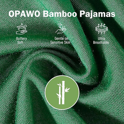 OPAWO Bamboo Baby Pajamas 3 Pack, 2 Way Zipper Newborn Footie Pajamas with Mitten Cuffs, Bamboo Sleepers for Baby Girl Onesie