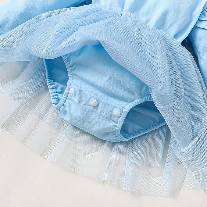 Baby Girl Clothes Infant Ruffle Sleeve Romper Dress Newborn Solid Tutu Skirt Sets Jumpsuit Headband Outfit