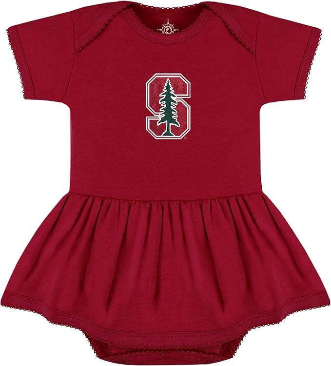 Creative Knitwear College Baby Picot Bodysuit Dress - Team Logo, Multiple Colors, for Baby Girls (0-24 Months)