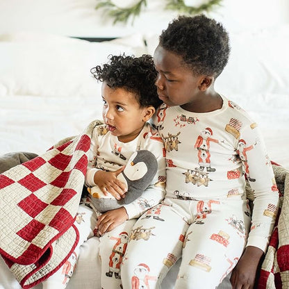 Burt's Bees Baby Boys' 2-Piece Long Sleeve Tee and Pants Organic Cotton Pajama Set