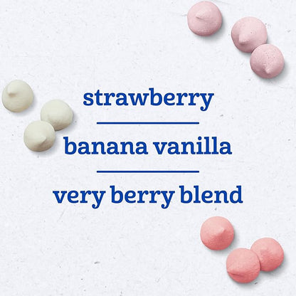 Gerber Stage 3 Baby Food Snacks, Strawberry, Banana Vanilla Yogurt Melts, Very Berry Fruit and Veggie Melts, Baby Led Feeding, 8-Pack