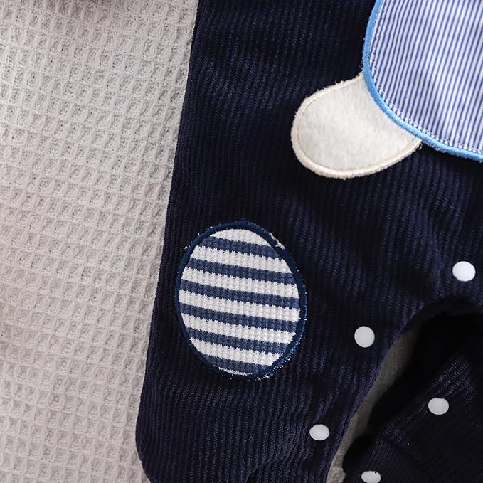 Baby Boy Clothes Newborn Hoodie Romper Fall Winter One-piece Outfit Infant Cute Cartoon Clothing Set 0-18 Months