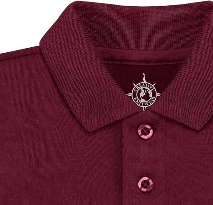 Creative Knitwear College Baby Polo Bodysuit Solid - Team Logo, Multiple Colors, for Boys & Girls (0-12 Months)