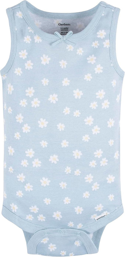 Gerber Baby Girls Multi-Pack Sleeveless Onesies Bodysuit