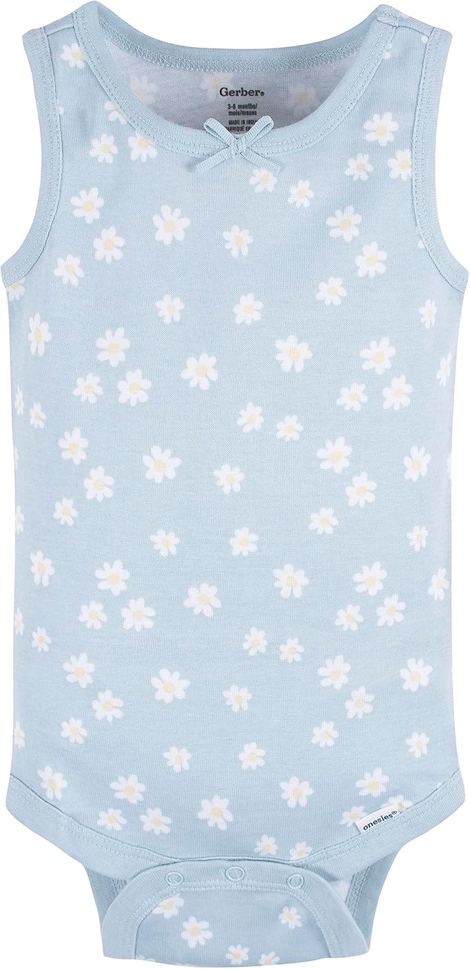 Gerber Baby Girls Multi-Pack Sleeveless Onesies Bodysuit