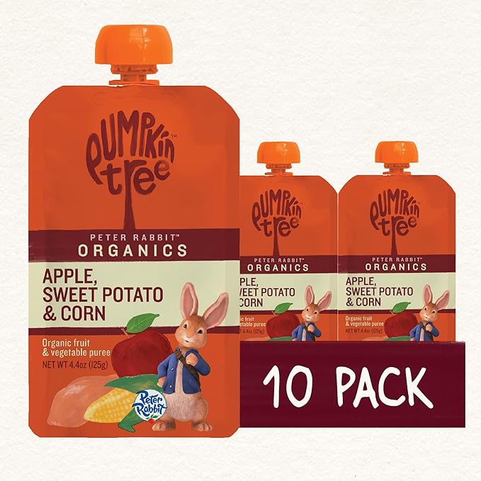 Pumpkin Tree Peter Rabbit Organics, Apple, Sweet Potato, and Corn, 4.4 Ounce (Pack of 10)