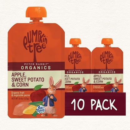 Pumpkin Tree Peter Rabbit Organics, Apple, Sweet Potato, and Corn, 4.4 Ounce (Pack of 10)