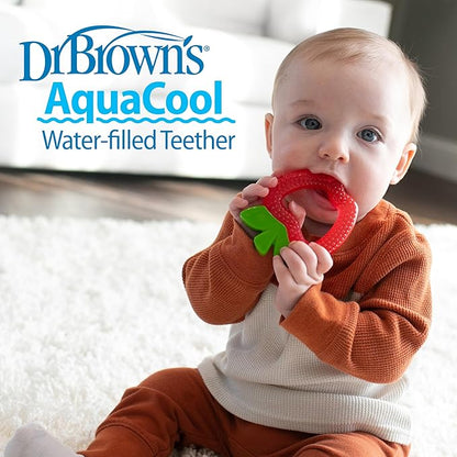 Dr. Brown's AquaCool Water-Filled Teether, Cooling Baby Teether Toy for Sore Gums, Apple Pineapple, BPA Free, 3m+, 2-Pack