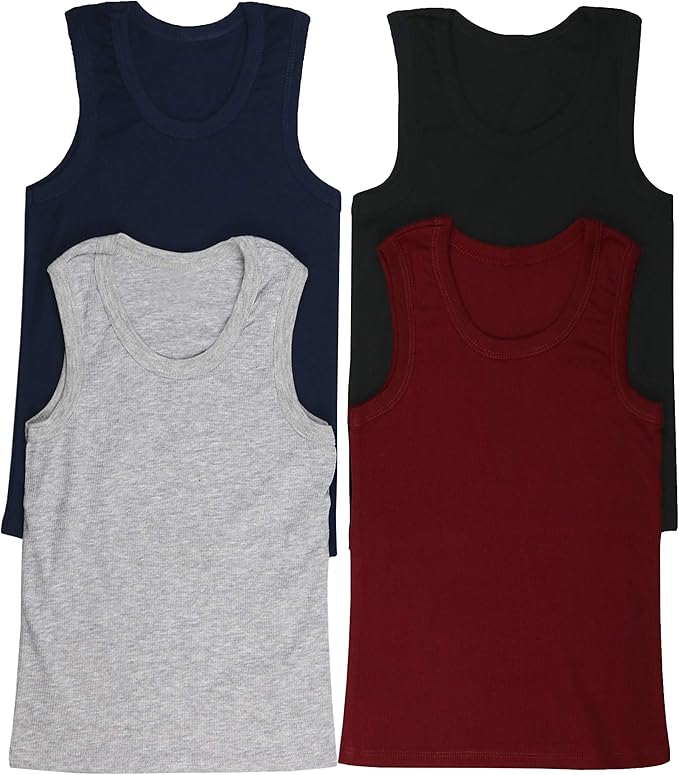 ToBeInStyle Boy's Pack of 4 Tank Tops