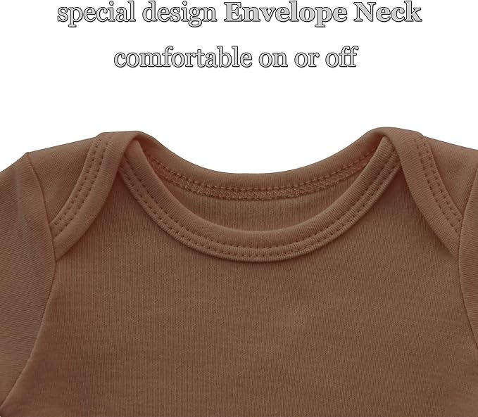 Baby Onsies 100% Cotton Short Sleeve Baby Bodysuits Solid Color Infant Bodysuits for Newborn Baby 3-Pack