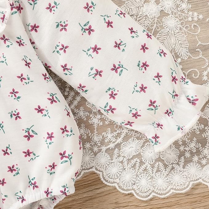 GRNSHTS Newborn Baby Girl Clothes Ruffle Rompers Toddler Fall Outfits for Girls Set Little Girl Fall Winter Clothing