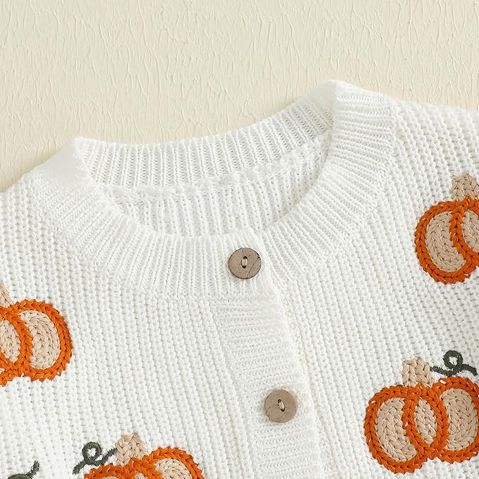Baby Girl Cardigan Sweater Long Sleeve Button Up Knit Sweatshirt Jacket Toddler Baby Girl Fall Outfits