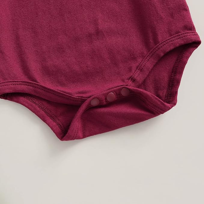 Newborn Infant Baby Girl Solid Ruffle Romper Bodysuit Jumpsuit Casual Clothes One Piece Outfit