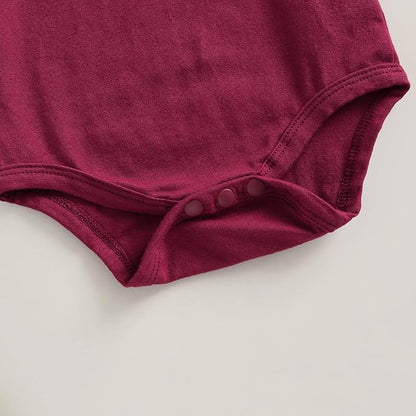 Newborn Infant Baby Girl Solid Ruffle Romper Bodysuit Jumpsuit Casual Clothes One Piece Outfit