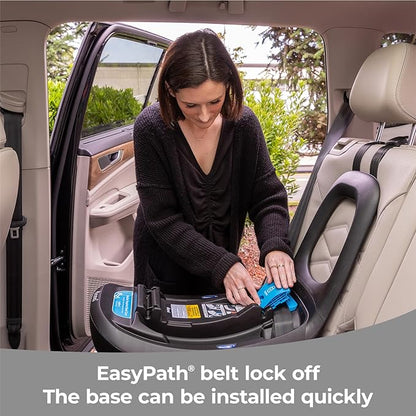 Diono LiteClik30 RXT SafePlus Infant Car Seat and Base, Rear-Facing for Infants 4-30lbs, SafePlus Engineering, with Infant Insert, UPF 50+ Sunshade (Pink Cotton Candy)