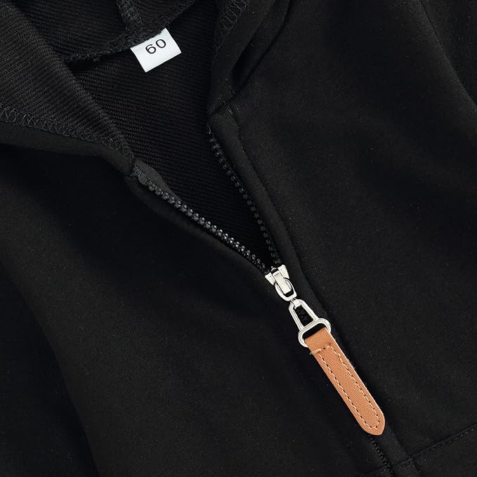 allshope Newborn Baby Boy Girl Fall Outfit Romper Long Sleeve Hooded Solid Zipper Onesie Jumpsuit Bodysuit Infant Clothes