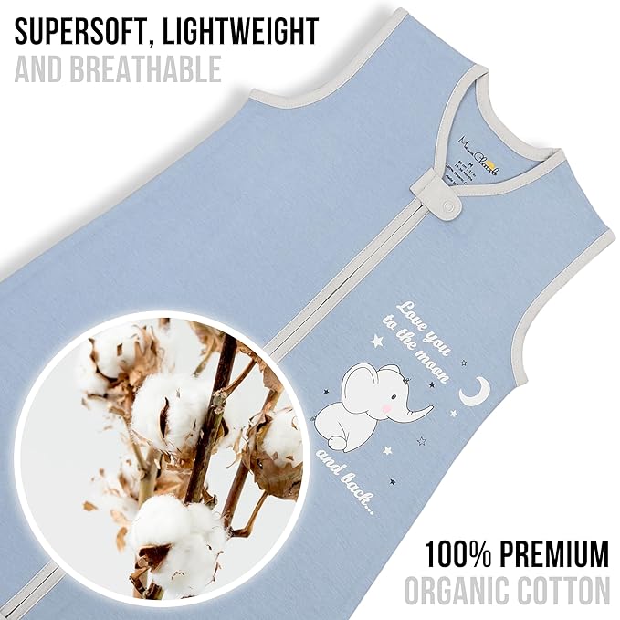 Mama Cheetah Toddler Sleep Sack with Feet 2T, 1.0 TOG Organic Cotton Baby Wearable Blankets with Legs, Baby Sleeping Bag for Walkers, Early Walker Medium