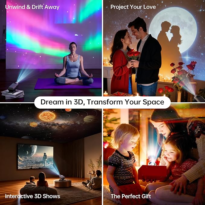 Homelist Sleep Aid Night Light for Kids & Adults with White Noise & Bluetooth Speaker, 60 Scenes Galaxy Star Projector Light Gifts for Bedroom Relaxation, Party, Birthday, Valentine's Day