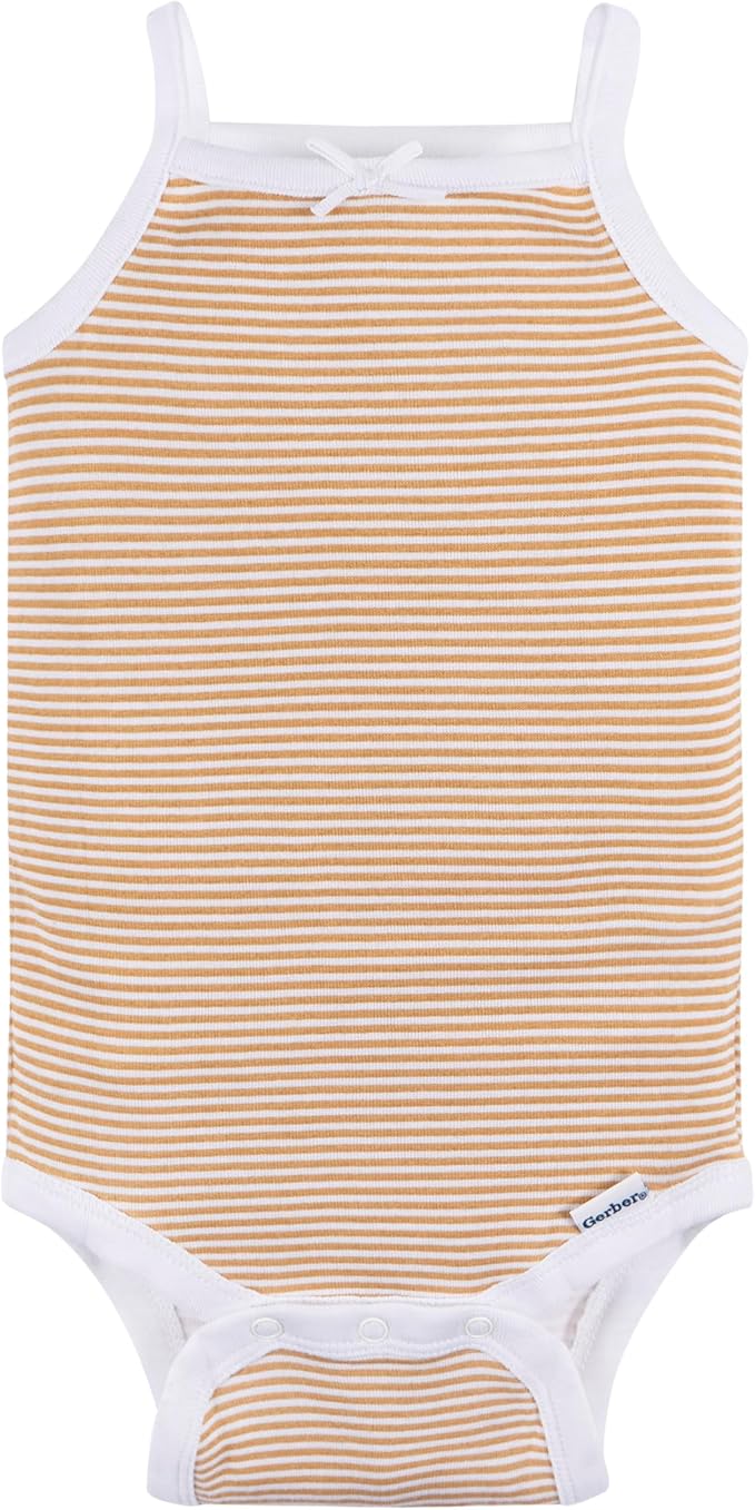 Gerber Baby Girls Multi-Pack Sleeveless Onesies Bodysuit