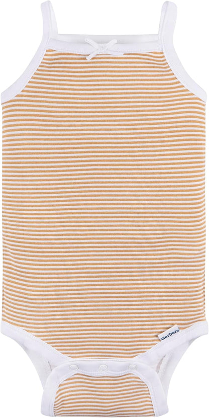 Gerber Baby Girls Multi-Pack Sleeveless Onesies Bodysuit