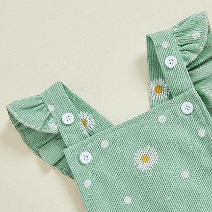 Thorn Tree Baby Girl Summer Clothes Newborn Outfit Ruffle Romper Infant Baby Dress Bow Headband Solid Cute Outfits Girls