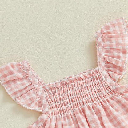 Mubineo Baby Girl Summer Clothes Cute Ruffle Tops Dress Shorts Outfits Set Infant Toddler Shrit Bloomers Princess Outfit