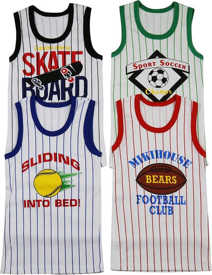 ToBeInStyle Boy's Pack of 4 Tank Tops