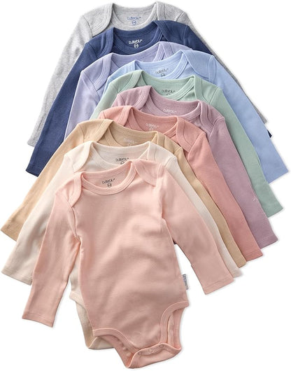 unisex-baby Blake 10-pack Long Sleeve Bodysuits 100% Organic Cotton Baby Boy & Girls