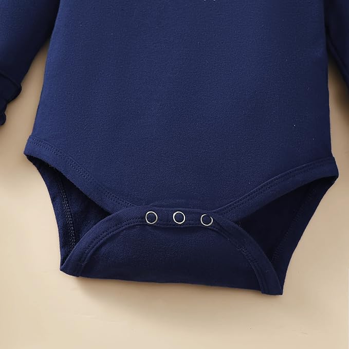 Baby Girl Solid Color Romper Infant Ruffle Sleeve Bodysuit One Piece Outfit Toddler Jumpsuit clothes