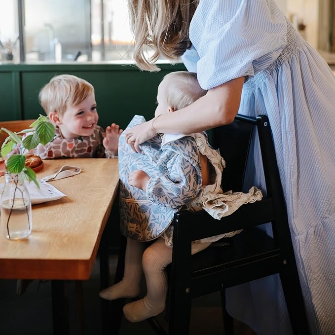 mushie Long Sleeve Baby Bib | Water Resistant Adjustable Fit for Ages 6-24 Months