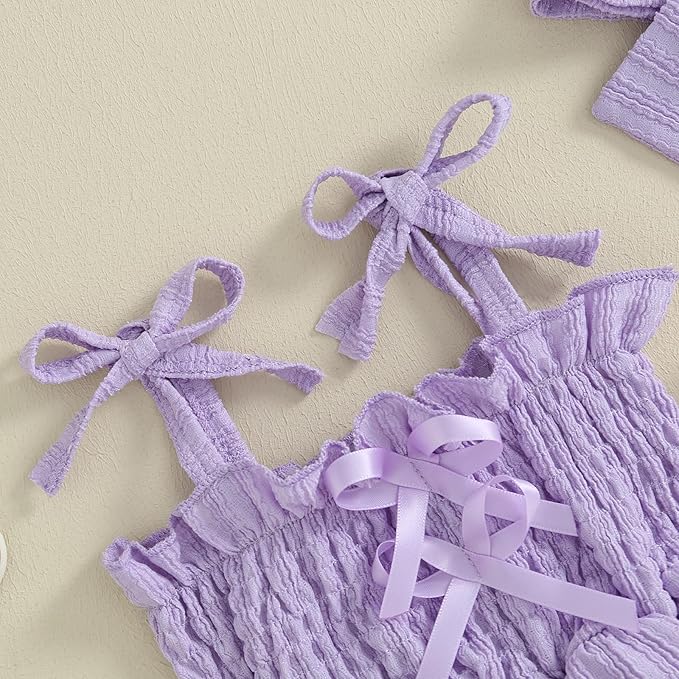 Newborn Baby Girl Bodysuit Sleeveless Halter Frill Romper One-piece Jumpsuit with Headband Summer Clothes Set