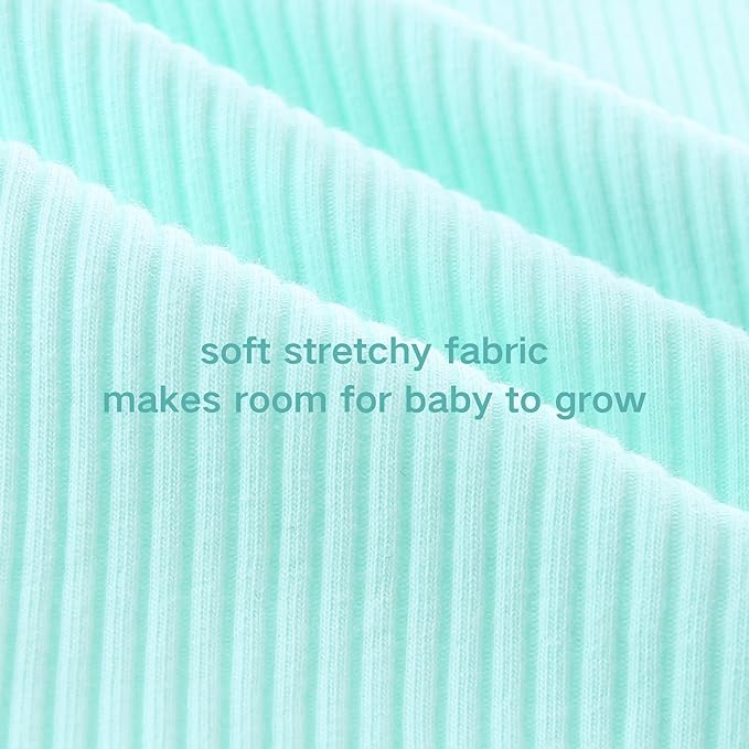 Baby Romper with Baby Mittens & Newborn Hats Footless Long Sleeve Solid Onesie Hi Im New Here