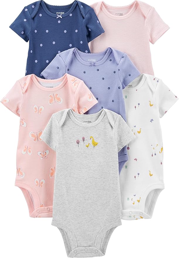 Simple Joys by Carter's Baby-Girls 6-Pack Short-Sleeve Bodysuit