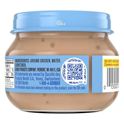 Gerber Stage 2, Chicken and Gravy Jar, Baby Food, Mealtime Poultry Puree