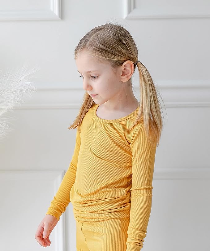 AVAUMA Baby Boys Girls Pajama Set Kids Toddler Snug fit Ribbed Sleepwear pjs for Daily Life Style