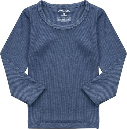 AVAUMA Baby Boys Girls Pajama Set Kids Toddler Snug fit Ribbed Sleepwear pjs for Daily Life Style