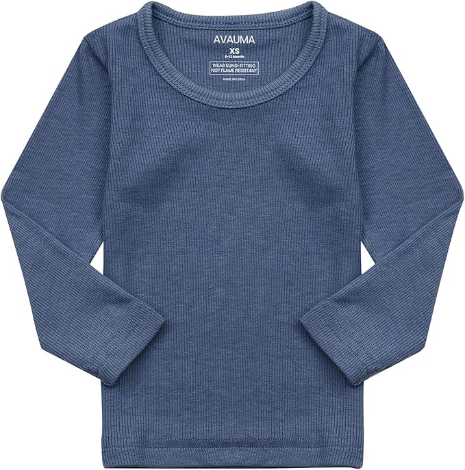 AVAUMA Baby Boys Girls Pajama Set Kids Toddler Snug fit Ribbed Sleepwear pjs for Daily Life Style