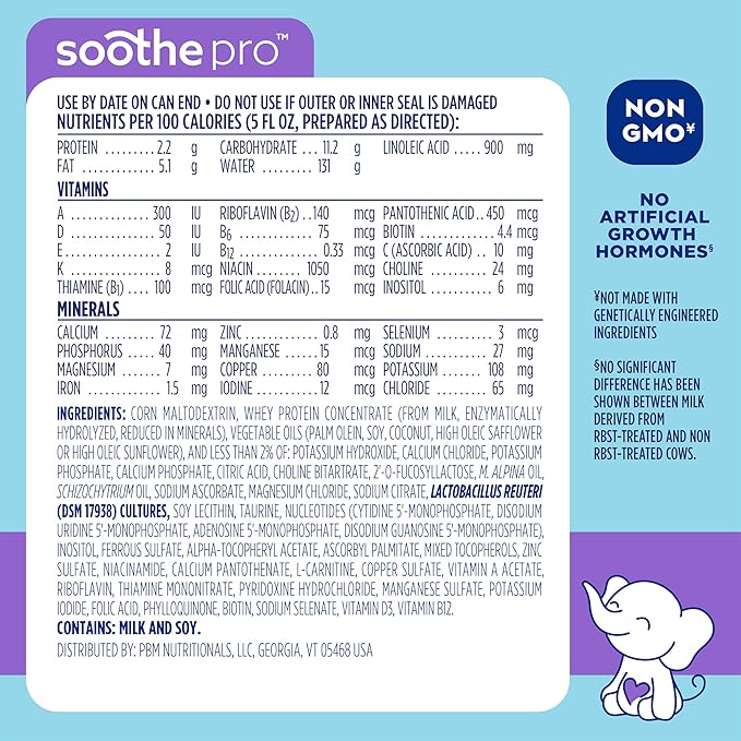 Good Start | Dr. Brown's Soothe Pro, Baby Formula Powder, for Sensitive Tummies, Gas, Fussiness and Spit-Up, Infant Formula with Probiotics, DHA, Non-GMO, 30.6 Ounce