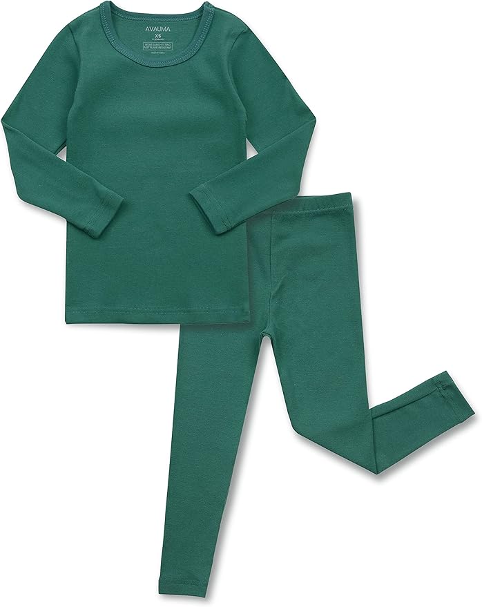 AVAUMA Baby Boys Girls Pajama Set Kids Toddler Snug fit Basic Cotton Sleepwear pjs for Daily