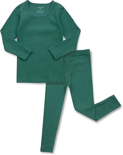 AVAUMA Baby Boys Girls Pajama Set Kids Toddler Snug fit Basic Cotton Sleepwear pjs for Daily