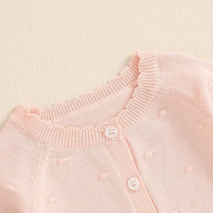 Baby Girl Cardigan Sweater Long Sleeve Button Up Knit Sweatshirt Jacket Toddler Baby Girl Fall Outfits