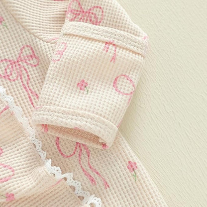 Newborn Baby Girl Fall Winter Outfits Clothes Knit Jumpsuit Ruffle Romper Newborn Coming Home Outfit for Baby Girl