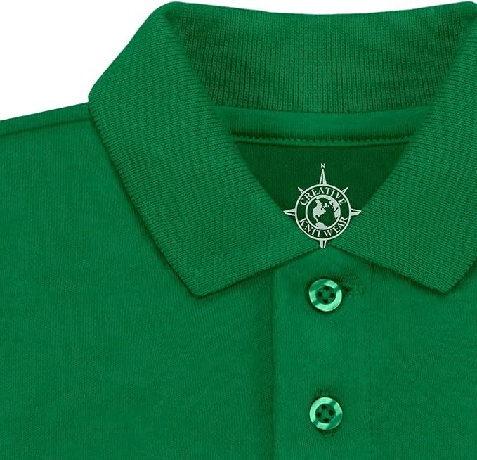 Creative Knitwear College Baby Polo Bodysuit Solid - Team Logo, Multiple Colors, for Boys & Girls (0-12 Months)